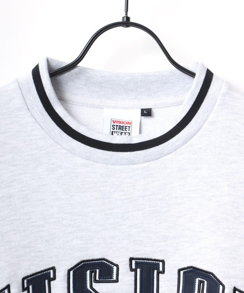 VISION STREET WEAR（ヴィジョンストリートウェア）の「VISION STREET WEAR/ヴィジョンストリートウエア ビッグシルエット カレッジロゴ リブライン スウェット トレーナー（スウェット・メンズ・ライトグレー/ブラック/グリーン・LL/M/L）」の14枚目の写真
