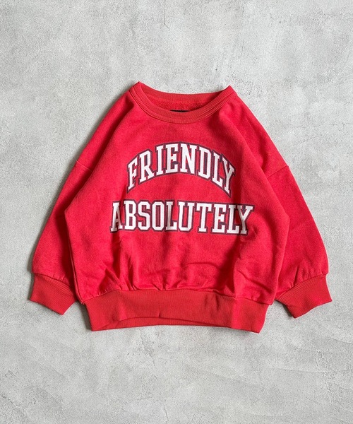 Life Support Products（ライフサポートプロダクツ）の「ウラケヴィンテージプリントトレーナー（80～150cm）（スウェット・キッズ・チャコール/ベージュ/レッド/グリーン/杢グレー/オフホワイト・80/90/95/100/110/120/130/140/150）」の6枚目の写真