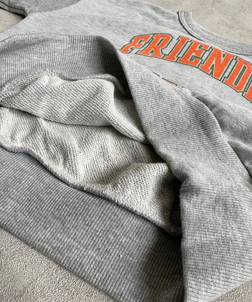 Life Support Products（ライフサポートプロダクツ）の「ウラケヴィンテージプリントトレーナー（80～150cm）（スウェット・キッズ・チャコール/ベージュ/レッド/グリーン/杢グレー/オフホワイト・80/90/95/100/110/120/130/140/150）」の8枚目の写真