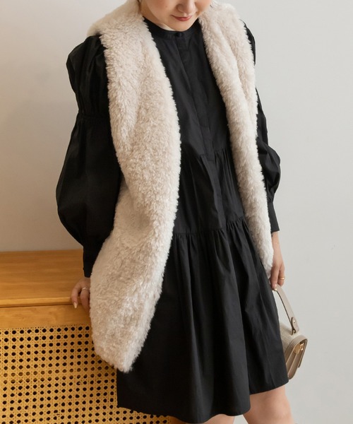 RANDA（ランダ）の「フェイクファーベスト（その他アウター）」 - WEAR