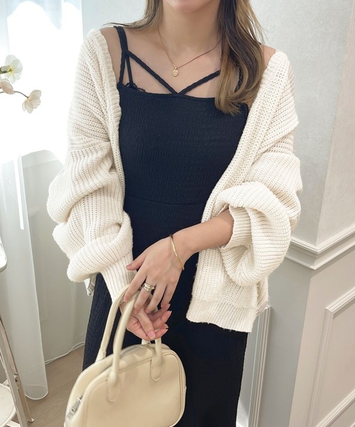 apres jour(アプレジュール)の「クシュクシュクロスキャミワンピース【ZOZOTOWN限定アイテム】(ワンピース・レディース・ブラック/ベージュ/アイボリー・フリー/X-LARGE)」の19枚目の写真