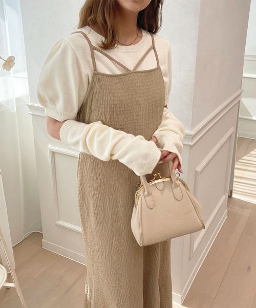 apres jour(アプレジュール)の「クシュクシュクロスキャミワンピース【ZOZOTOWN限定アイテム】(ワンピース・レディース・ブラック/ベージュ/アイボリー・フリー/X-LARGE)」の13枚目の写真