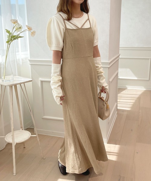セール】クシュクシュクロスキャミワンピース【ZOZOTOWN限定アイテム