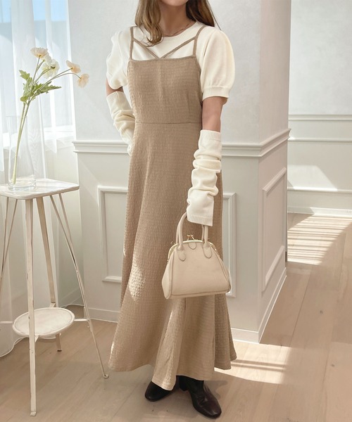 セール】クシュクシュクロスキャミワンピース【ZOZOTOWN限定アイテム