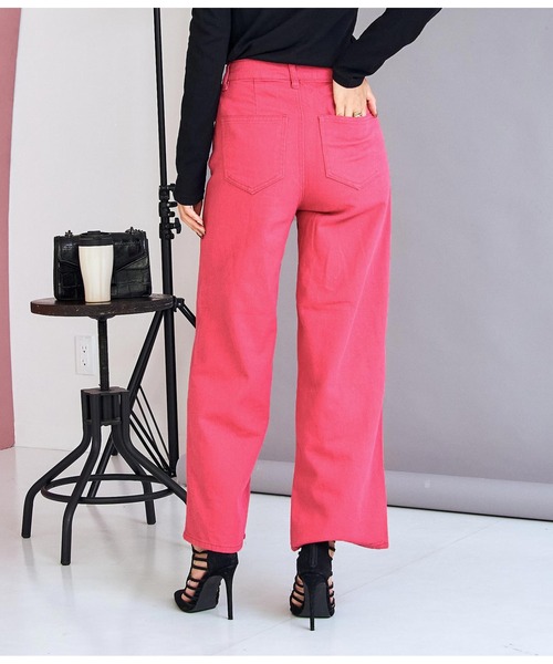 LATINA(ラティーナ)の「カラーストレートワイドパンツ(その他パンツ・レディース・ブラック/ピンク・S/M/L)」の11枚目の写真
