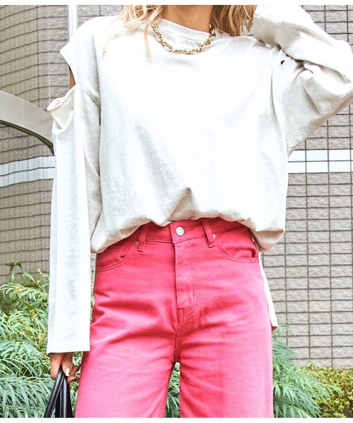 LATINA(ラティーナ)の「カラーストレートワイドパンツ(その他パンツ・レディース・ブラック/ピンク・S/M/L)」の16枚目の写真