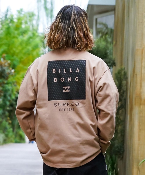 BILLABONG（ビラボン）の「BILLABONG メンズ BIG SQUARE ロンＴ 【2022年秋冬モデル】/ビラボンバックプリント長袖ロンT（Tシャツ/カットソー・メンズ・モスグリーン/ホワイト/ブラック/ベージュ・LARGE/X-LARGE/MEDIUM）」の4枚目の写真