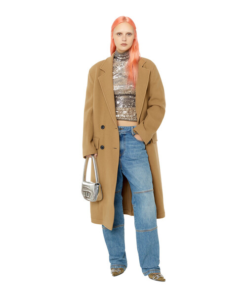 DIESEL(ディーゼル)の「レディース ロングコート ウール(チェスターコート・レディース・ブラック/ベージュ・SMALL/MEDIUM/X-SMALL)」の15枚目の写真