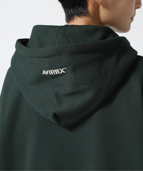 AVIREX（アヴィレックス）の「PULL PARKA AIR FORCE BASE/ プルパーカーエアフォースベース（パーカー・レディース・ネイビー/ダークグリーン系/ホワイト/ブラック・F）」の13枚目の写真