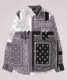 《HYDROGEN/ハイドロゲン》【AB LINE】バンダナパッチワークシャツ / BANDANA PATCHWORK SHIRT