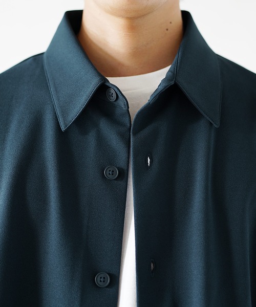 MinoriTY（マイノリティ）の「セットアップコーデ3点セット ドルマンシャツ＋インナー＋テーパードパンツ（セットアップ・メンズ・ブラック/ブラウン/ブラウン系その他/ブルー系その他/グレイッシュブルー・M/L）」の10枚目の写真