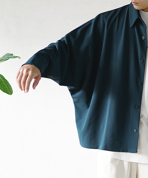 MinoriTY（マイノリティ）の「セットアップコーデ3点セット ドルマンシャツ＋インナー＋テーパードパンツ（セットアップ・メンズ・ブラック/ブラウン/ブラウン系その他/ブルー系その他/グレイッシュブルー・M/L）」の17枚目の写真