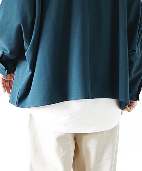 MinoriTY（マイノリティ）の「セットアップコーデ3点セット ドルマンシャツ＋インナー＋テーパードパンツ（セットアップ・メンズ・ブラック/ブラウン/ブラウン系その他/ブルー系その他/グレイッシュブルー・M/L）」の20枚目の写真