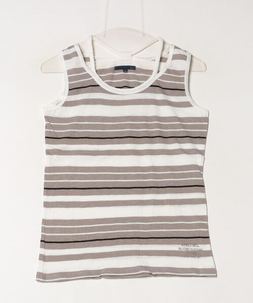 AVIREX（アヴィレックス）の「ブレード タンクトップ/BRAID TANK TOP（タンクトップ・レディース・ブラック/アイボリー/ネイビー系1/その他6/その他24/グレー系その他/オフホワイト・L/S/M/SMALL/MEDIUM）」の4枚目の写真