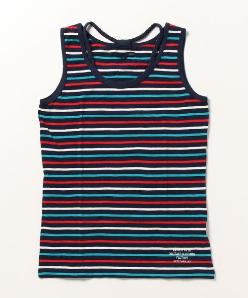 AVIREX（アヴィレックス）の「ブレード タンクトップ/BRAID TANK TOP（タンクトップ・レディース・ブラック/アイボリー/ネイビー系1/その他6/その他24/グレー系その他/オフホワイト・L/S/M/SMALL/MEDIUM）」の6枚目の写真