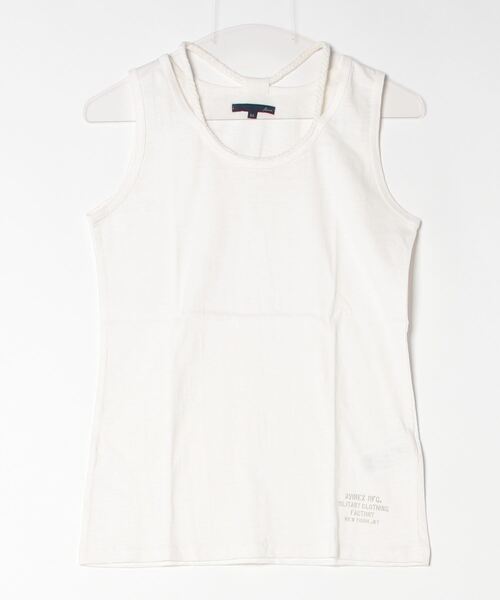 AVIREX（アヴィレックス）の「ブレード タンクトップ/BRAID TANK TOP（タンクトップ・レディース・ブラック/アイボリー/ネイビー系1/その他6/その他24/グレー系その他/オフホワイト・L/S/M/SMALL/MEDIUM）」の2枚目の写真