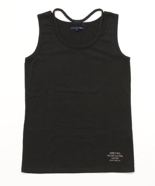 AVIREX（アヴィレックス）の「ブレード タンクトップ/BRAID TANK TOP（タンクトップ・レディース・ブラック/アイボリー/ネイビー系1/その他6/その他24/グレー系その他/オフホワイト・L/S/M/SMALL/MEDIUM）」の3枚目の写真