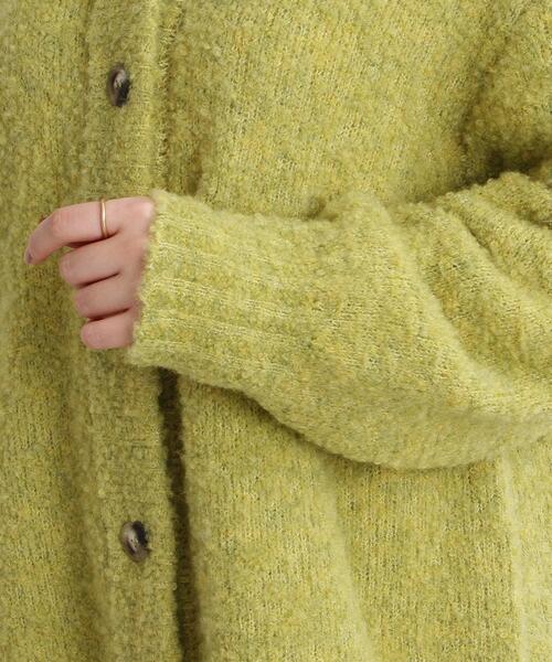 Cutie Blonde（キューティーブロンド）の「◆【ぽこふわ】ブークレニットカーディガン（カーディガン/ボレロ・レディース・ベージュ/ブルー/黄緑系/ピンク系・00）」の9枚目の写真