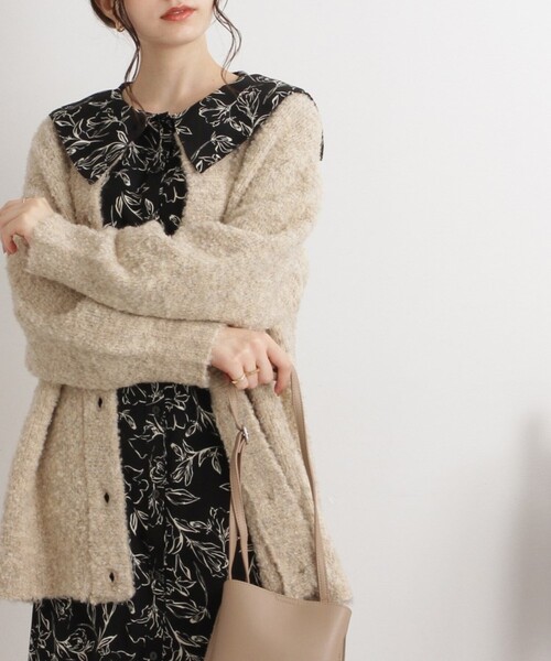 Cutie Blonde（キューティーブロンド）の「◆【ぽこふわ】ブークレニットカーディガン（カーディガン/ボレロ・レディース・ベージュ/ブルー/黄緑系/ピンク系・00）」の12枚目の写真