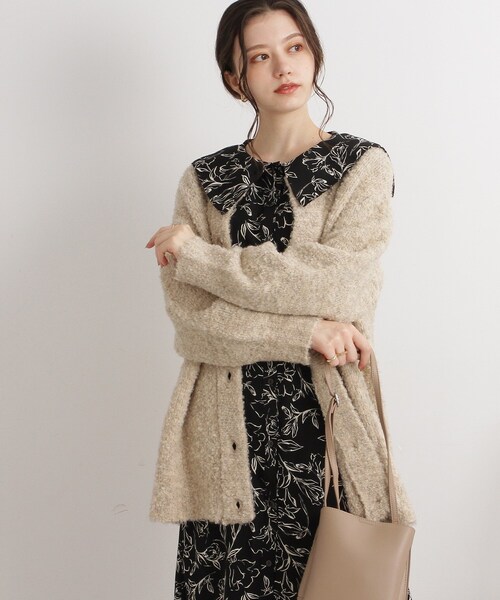 Cutie Blonde（キューティーブロンド）の「◆【ぽこふわ】ブークレニットカーディガン（カーディガン/ボレロ・レディース・ベージュ/ブルー/黄緑系/ピンク系・00）」の13枚目の写真