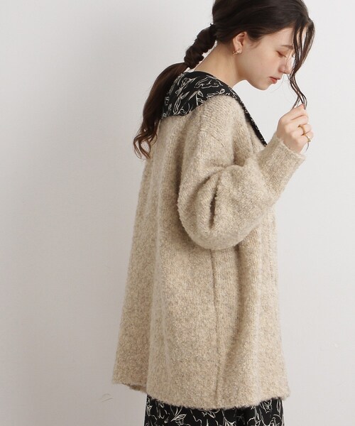 Cutie Blonde（キューティーブロンド）の「◆【ぽこふわ】ブークレニットカーディガン（カーディガン/ボレロ・レディース・ベージュ/ブルー/黄緑系/ピンク系・00）」の14枚目の写真