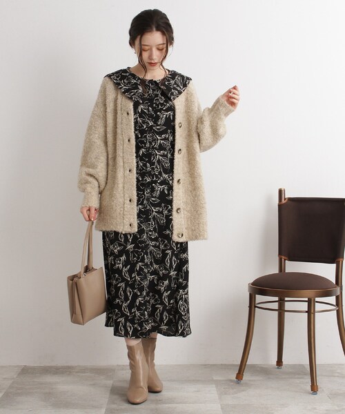 Cutie Blonde（キューティーブロンド）の「◆【ぽこふわ】ブークレニットカーディガン（カーディガン/ボレロ・レディース・ベージュ/ブルー/黄緑系/ピンク系・00）」の16枚目の写真