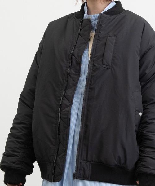 POU DOU DOU（プードゥドゥ）の「MA-1中綿ブルゾン（MA-1・レディース・オリーブ/アイボリー/ブラック・3）」の21枚目の写真