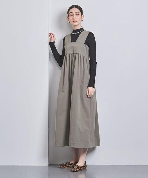 UNITED ARROWS(ユナイテッドアローズ)の「P ツイル キャミソール ワンピース②(ワンピース・レディース・ブラック/オリーブ/ネイビー・36/38)」の13枚目の写真