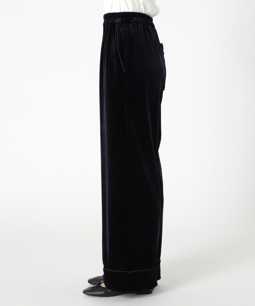 Spick & Span(スピックアンドスパン)の「ストレッチベロアイージーパンツ(その他パンツ・レディース・ネイビー/イエロー・38/36)」の9枚目の写真