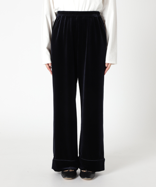 Spick & Span(スピックアンドスパン)の「ストレッチベロアイージーパンツ(その他パンツ・レディース・ネイビー/イエロー・38/36)」の10枚目の写真