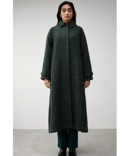 AZUL by moussy（アズールバイマウジー）の「A LINE TWEED COAT/Aラインツイードコート（その他アウター・レディース・オレンジ/グリーン・MEDIUM/SMALL）」の6枚目の写真
