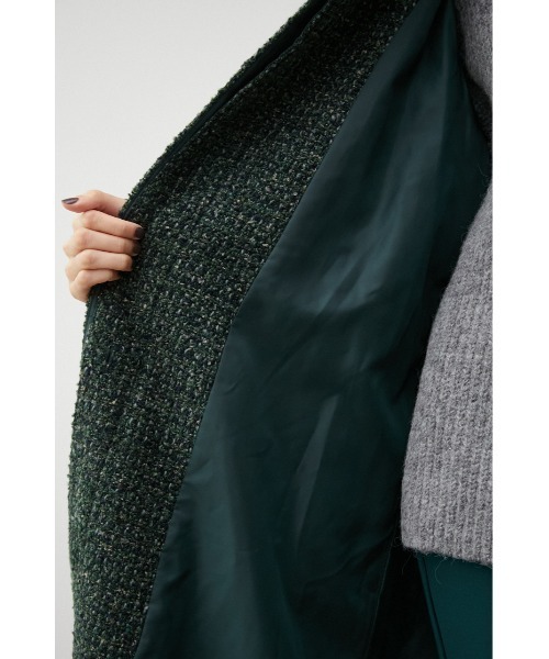 AZUL by moussy（アズールバイマウジー）の「A LINE TWEED COAT/Aラインツイードコート（その他アウター・レディース・オレンジ/グリーン・MEDIUM/SMALL）」の12枚目の写真