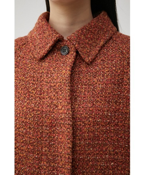 AZUL by moussy（アズールバイマウジー）の「A LINE TWEED COAT/Aラインツイードコート（その他アウター・レディース・オレンジ/グリーン・MEDIUM/SMALL）」の18枚目の写真