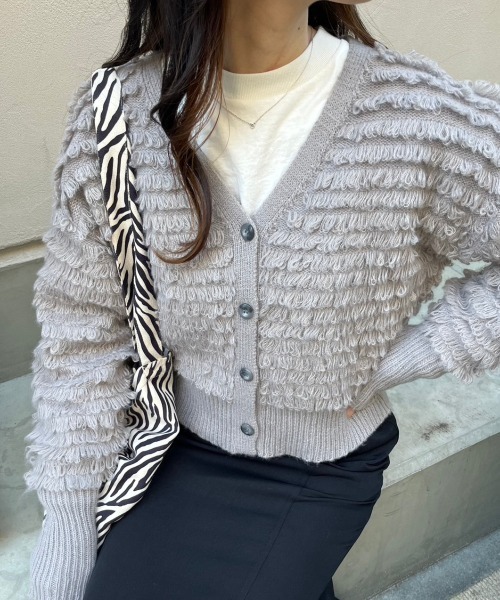 nemne store（ネンネストア）の「フリンジニットカーディガン（カーディガン/ボレロ・レディース・アイボリー/ミント/ライトグレー・フリー）」の12枚目の写真