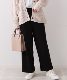 SHOO・LA・RUE | ウエストゴムでらくらく脱ぎ着できる！【SHOO WARM/S-LL】起毛ワイドパンツ(その他パンツ)