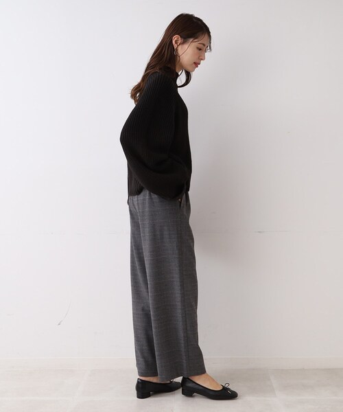 SHOO・LA・RUE（シューラルー）の「◆【起毛であったか/S-LL】ウエストゴムで安心＆らくちんなワイドパンツ（その他パンツ・レディース・ブラック/ブラウン系2/グレー系その他2・01/02/04/03）」の22枚目の写真