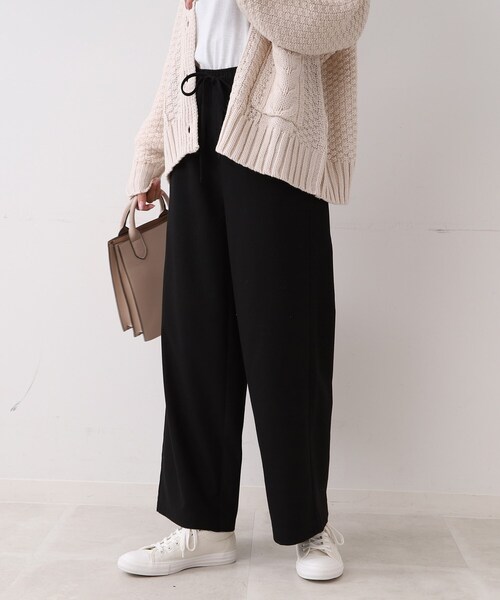 SHOO・LA・RUE（シューラルー）の「◆【起毛であったか/S-LL】ウエストゴムで安心＆らくちんなワイドパンツ（その他パンツ・レディース・ブラック/ブラウン系2/グレー系その他2・01/02/04/03）」の8枚目の写真