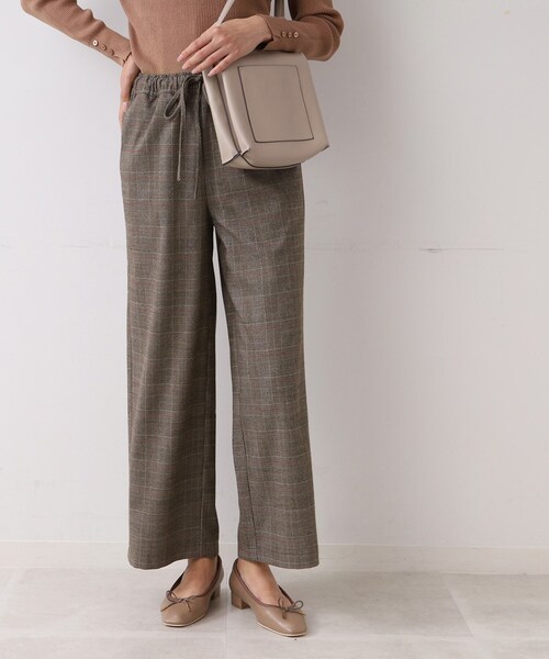 SHOO・LA・RUE（シューラルー）の「◆【起毛であったか/S-LL】ウエストゴムで安心＆らくちんなワイドパンツ（その他パンツ・レディース・ブラック/ブラウン系2/グレー系その他2・01/02/04/03）」の9枚目の写真