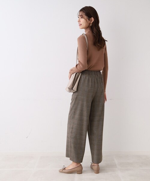 SHOO・LA・RUE（シューラルー）の「◆【起毛であったか/S-LL】ウエストゴムで安心＆らくちんなワイドパンツ（その他パンツ・レディース・ブラック/ブラウン系2/グレー系その他2・01/02/04/03）」の17枚目の写真