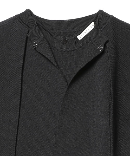 ESTNATION（エストネーション）の「【VERY 3月号掲載】ESTNATION / ケープセットニットワンピース（ワンピース・レディース・ブラック/ホワイト・FREE）」の11枚目の写真