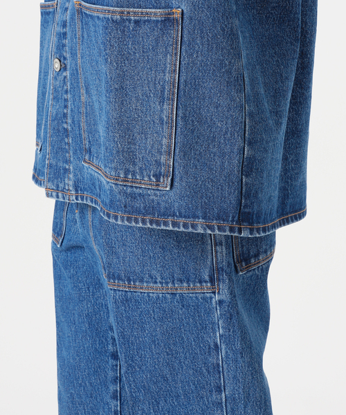 JOURNAL STANDARD relume（ジャーナルスタンダード　レリューム）の「Relume Jeans ワイドカバーオール（デニムジャケット・メンズ・ネイビー/ブルー系その他・MEDIUM/LARGE）」の15枚目の写真