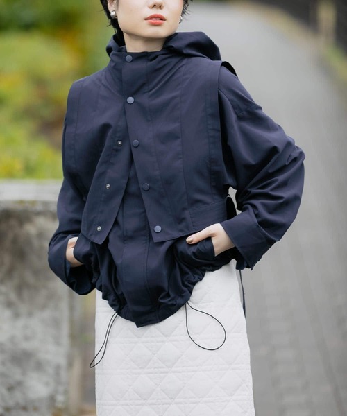 KBF（ケイビーエフ）の「ベストSETマウンテンパーカー（マウンテンパーカー・レディース・ネイビー/グリーン系その他/アイボリー・ONE）」の19枚目の写真