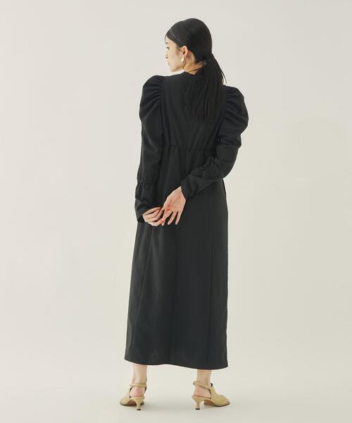 EMMEL REFINES（エメルリファインズ）の「＜EMMEL REFINES＞EM パフスリーブ スキッパー ワンピース（ワンピース・レディース・ホワイト/ブラック・S/M）」の19枚目の写真