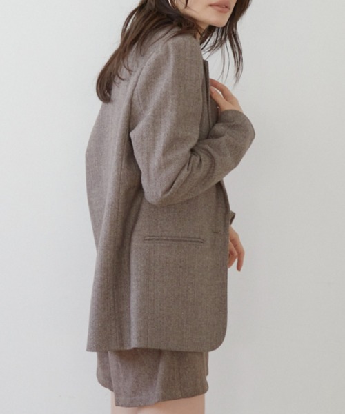 セール】Herringbone check tailer ジャケット（テーラード