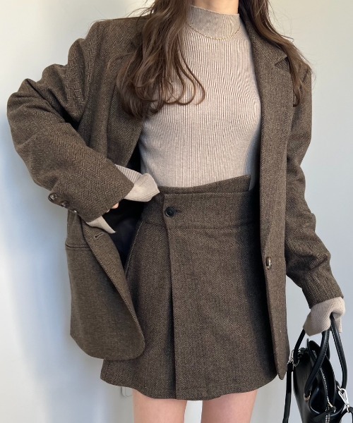 セール】Herringbone check tailer ジャケット（テーラードジャケット