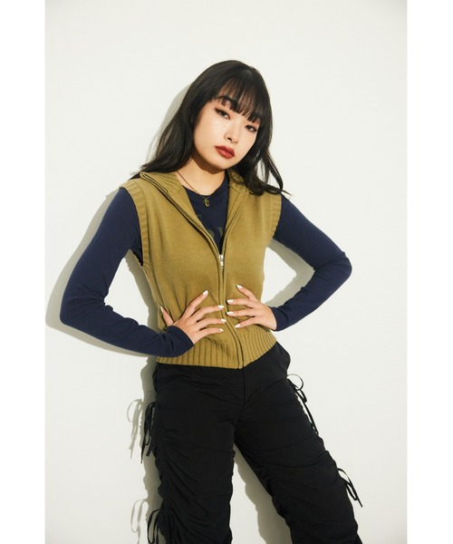 LAGUA GEM（ラグアジェム）の「HIGH NECK KNIT VEST ニット