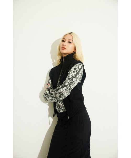 LAGUA GEM（ラグアジェム）の「HIGH NECK KNIT VEST ニット