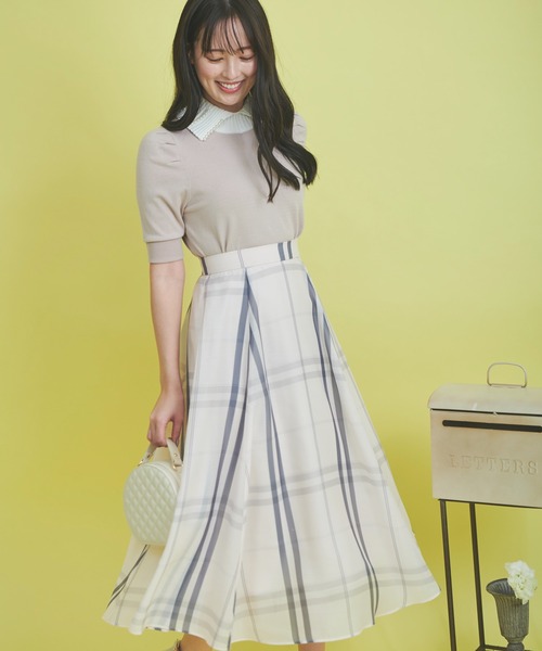 NOELA（ノエラ）の「衿パール配色ニット（ニット/セーター・レディース・グレー/ブラック/ピンク・フリー）」の15枚目の写真