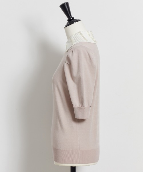 NOELA（ノエラ）の「衿パール配色ニット（ニット/セーター・レディース・グレー/ブラック/ピンク・フリー）」の17枚目の写真