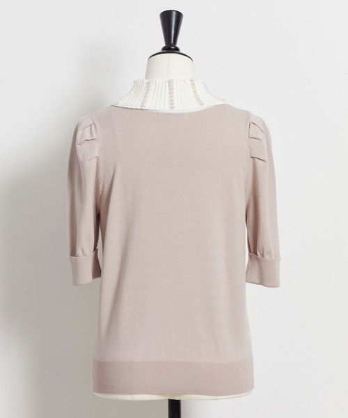 NOELA（ノエラ）の「衿パール配色ニット（ニット/セーター・レディース・グレー/ブラック/ピンク・フリー）」の18枚目の写真